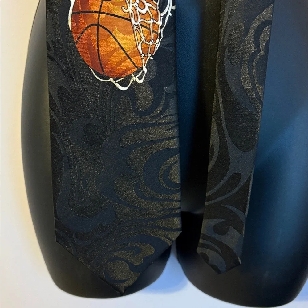 Fratello Vintage Basketball Hoop Black Necktie Tie
